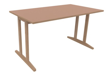 Table Soline piètement à dégagement latéral - 140x80 cm